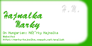 hajnalka marky business card